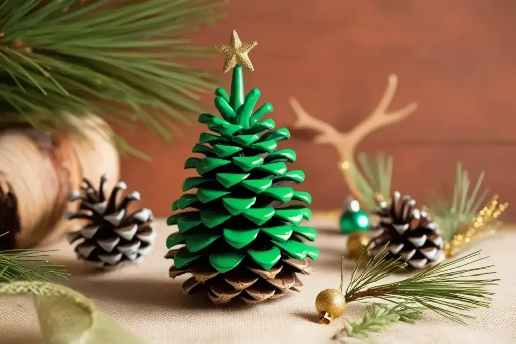 DIY Christmas Craft Ideas for the Family 2024 Pinecone Christmas Trees
